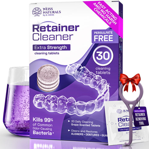 Daily retainer and aligner cleaner tablets